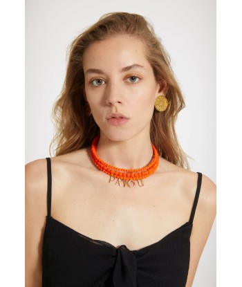 Collana Patou in perle di vetro colorato e ottone Comparez plus de prix