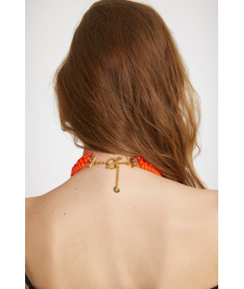 Collana Patou in perle di vetro colorato e ottone Comparez plus de prix