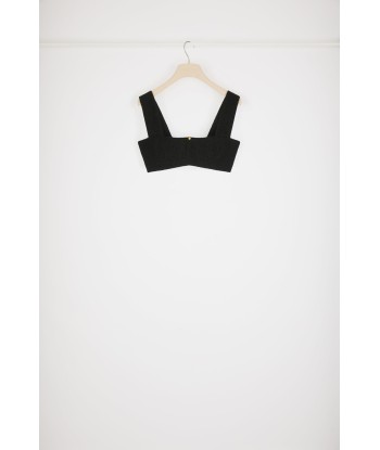 Bralette con zip in tweed di misto cotone Comment ça marche