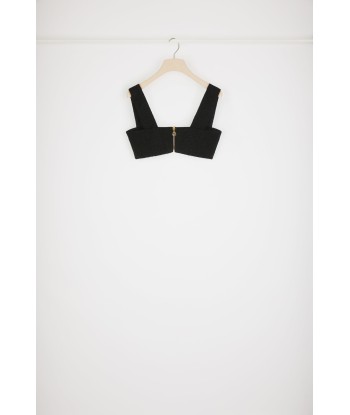 Bralette con zip in tweed di misto cotone Comment ça marche