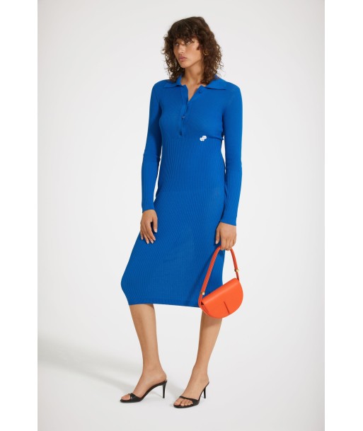 Vestito polo midi in maglia di cotone bio ou a consommer sur place