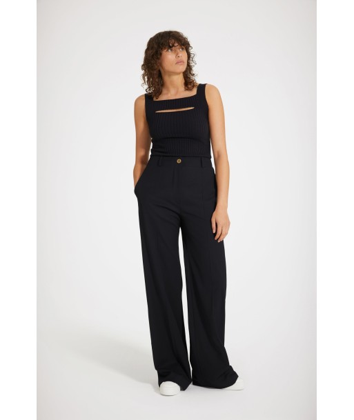 Pantalone iconico in lana vergine soldes