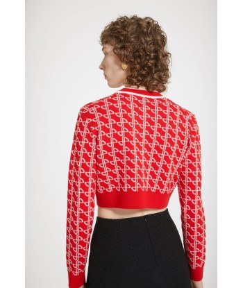 Maglione corto in lana jacquard sostenibile plus qu'un jeu 