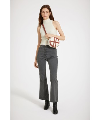 Pantalone flare in denim bio online