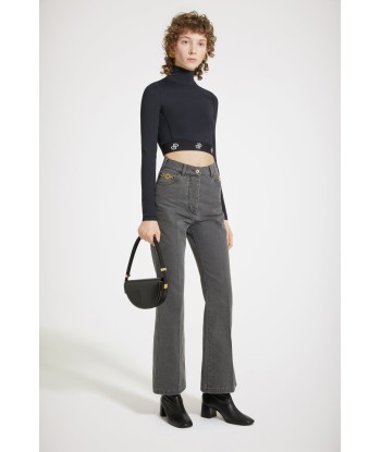 Pantalone flare in denim bio online