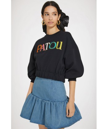 Felpa Patou cropped in cotone bio offre 