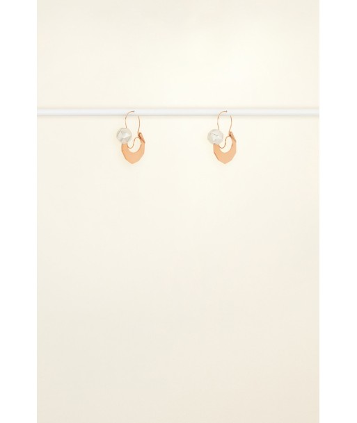 Small Facet Hoop Earrings - Copper and Silver paiement sécurisé